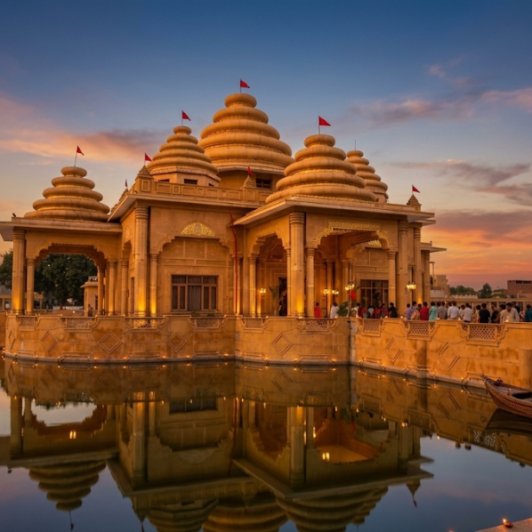 Valmiki Dham temple in daylight