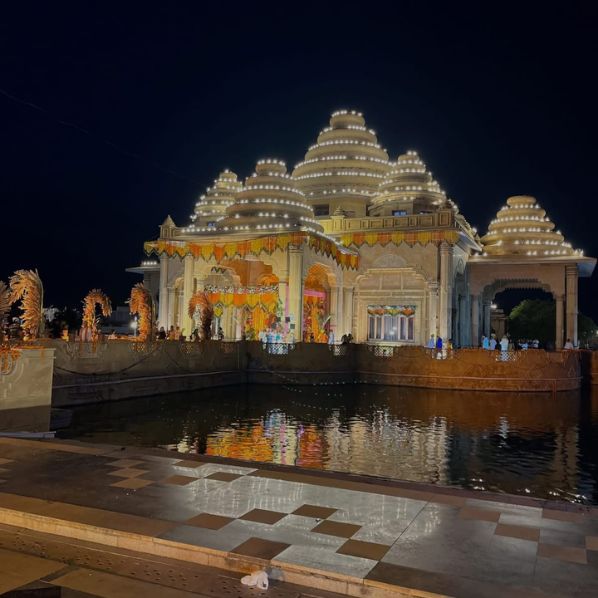 Valmiki Dham at Night